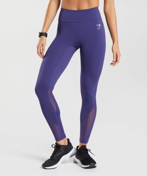 Women's Gymshark Sport Running Leggings Purple | NZ 4EBRCP